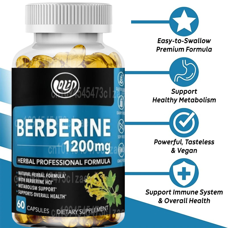 1200mg HCL Supplement, Healthy - Berberine Hcl Capsule recension och pris